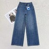 F0327117弹力窄版直筒牛仔裤女2026新款春季宽松阔腿裤 商品缩略图4