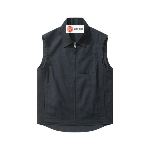 男款双面穿亚麻马甲背心he 商品图0