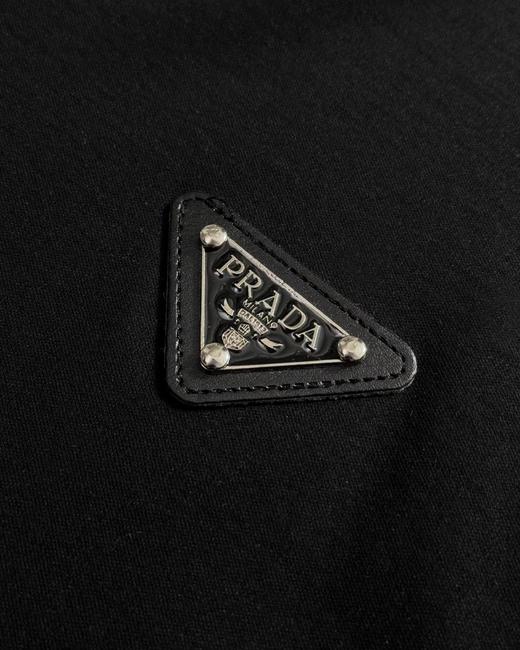 F032749基础百搭黑白两色刺绣简约圆领情侣款短袖T恤 商品图7