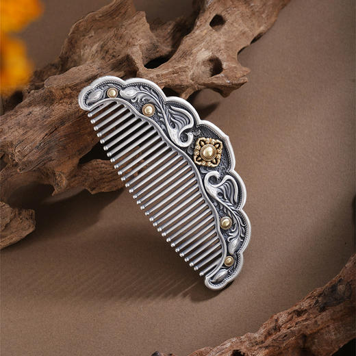 子佩集【凤舞如意】银S999梳子【HSSZ007】原创作品凤凰双色2602 商品图2