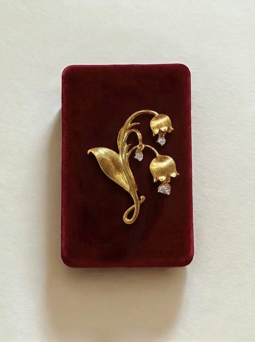 铃兰花开 幸福归来 925银胸针  银镀金饰品 非质量问题 不退不换 商品图3