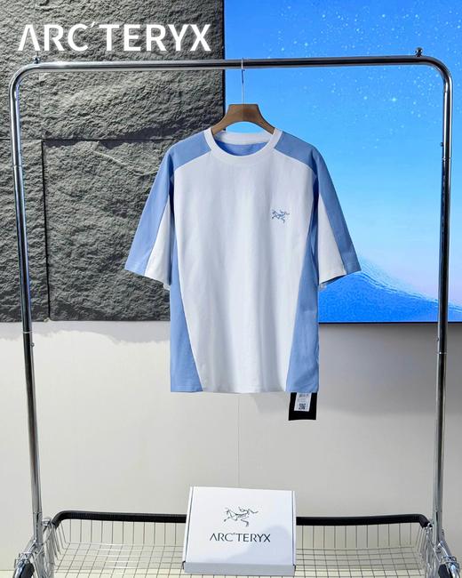 F032743拼接短袖圆领休闲运动服情侣款速干透气运动休闲训练短袖T恤 商品图5