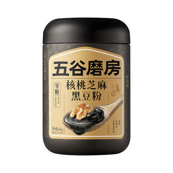 五谷磨房黑芝麻糊无糖核桃芝麻黑豆粉代餐粉546g 商品图2