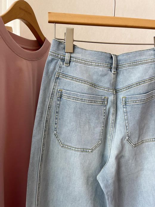 【可以跑步的牛仔裤】噢蜜ooomeooo梨形天敌九分牛仔裤 商品图11