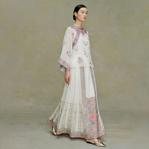 【林栖设计小店】（预售30天发货）醉芳菲|时装周同款国风改良氅衣2026夏新款上衣C1963002 商品图4