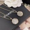 HD12 香奈儿 圆牌方珐琅项链黑/白 商品缩略图4