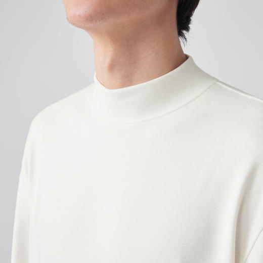 墨麦客 重磅双面澳绒男士长袖T恤秋冬季新款红外升温半高领打底衫 商品图2