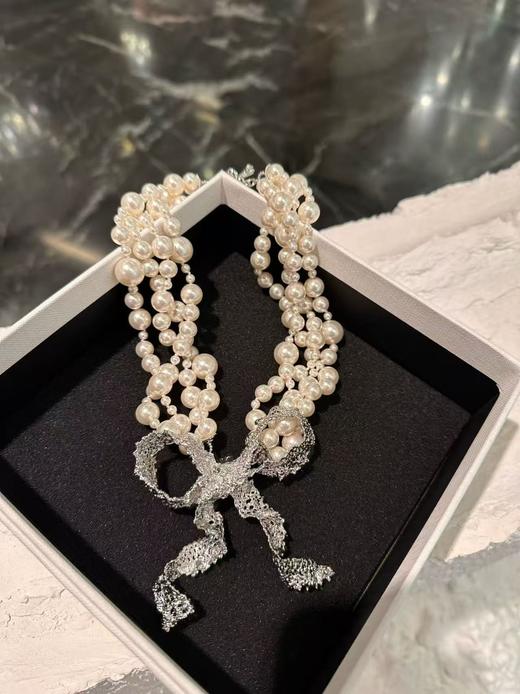 联名款珍珠蝴蝶结项链ba 商品图2