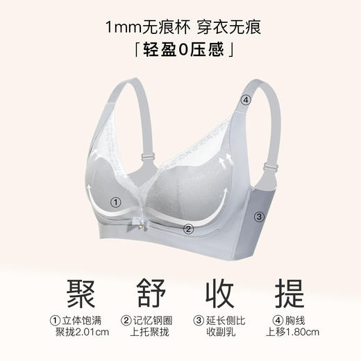 【7.5折限时特惠】【秀黛】轻羽软圈薄杯文胸创新罩杯灵动镂空蝶翼侧收透气轻薄文胸MW119011C【门店同款】 商品图1