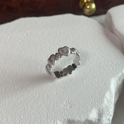 327-9 圆正小众 刻骨铭心 爱心戒指 商品图10