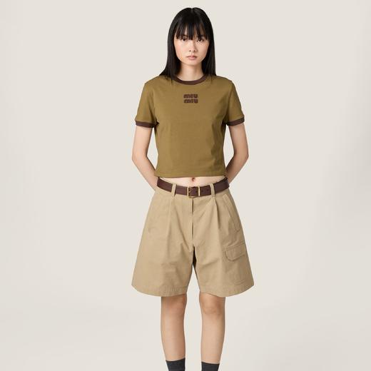 MiuMiu撞色短袖tee 商品图1
