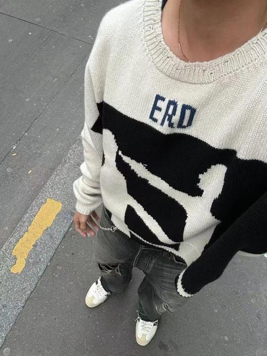 F032719时尚偏短款宽松修身高街手工破坏羊绒情侣款毛衣 商品图14