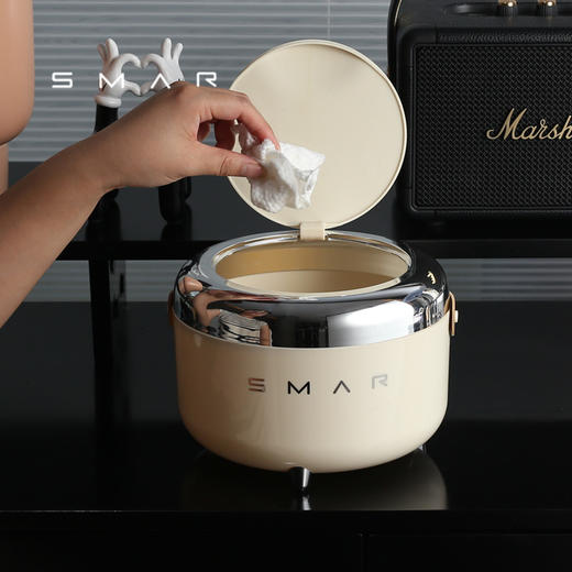 是每日生活的仪式感【smar熹拾艺术垃圾桶/桌面垃圾桶】简约设计，兼具时尚与实用属性，成为家中养眼又安心的一角~🚮家居博主即视感 商品图2