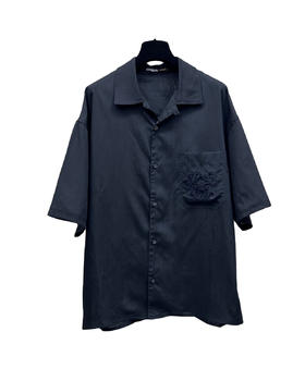 男款logo刺绣短袖衬衫he014