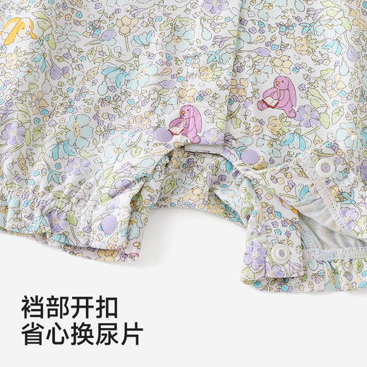 【商场同款】英氏婴儿连体衣女宝宝家居服连身衣夏季凉感短袖哈衣 商品图4