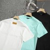 F032703早春新款男女同款纯棉双纱水洗面料绣花标识短袖T恤 商品缩略图1