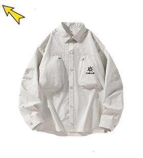 F032734春季新款男子户外防晒吸湿速干透气工装长袖衬衫