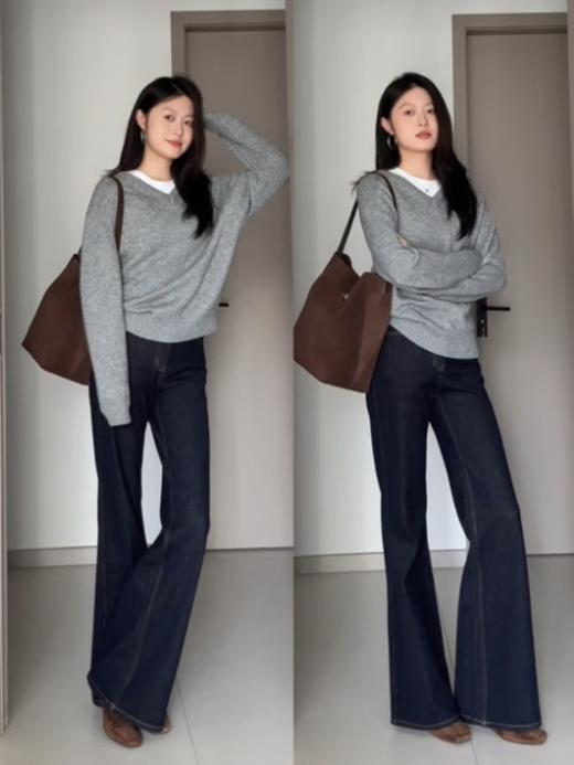 超正丹宁原色抗皱免熨原色微喇直筒牛仔裤 商品图11