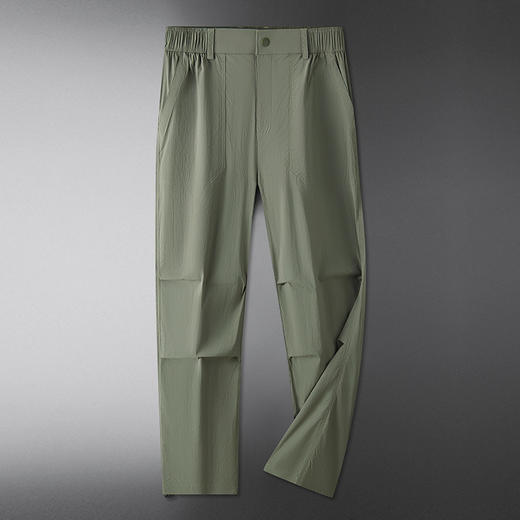 【DDP】大依优型大码男装夏季冰丝速干休闲裤高弹力松紧腰直筒长裤 商品图3