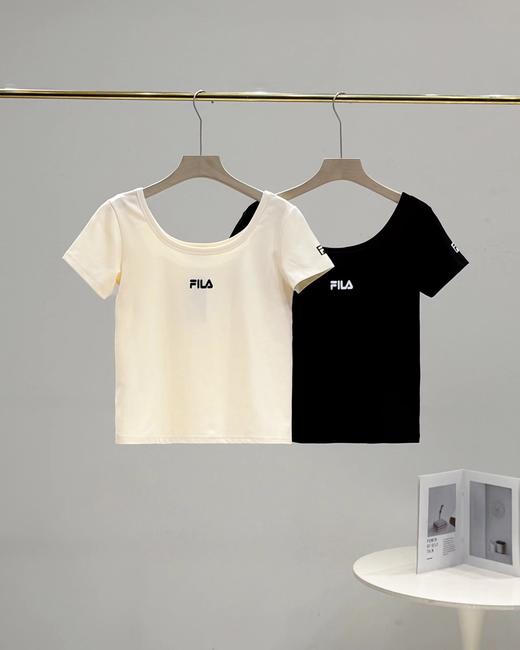 F032716一包两件夏季新款休闲百搭简约修身U领短款上衣短袖T恤 商品图0