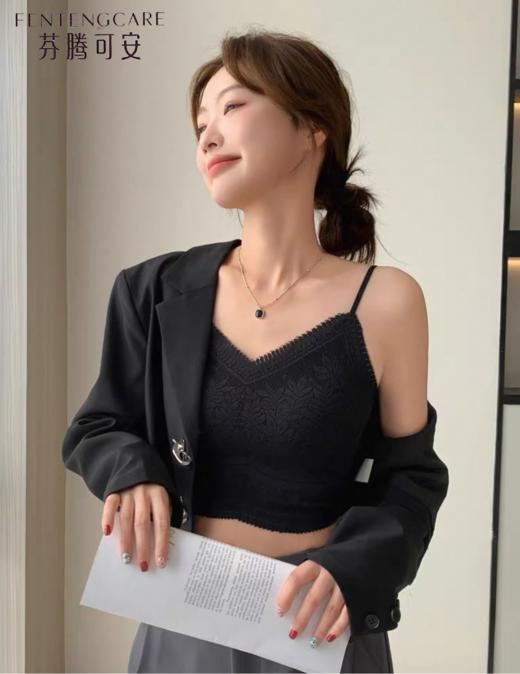 【FENTENG芬腾可安正品浪漫花卉蕾丝美背吊带内衣】会呼吸的蕾丝吊带内衣~凉肌美背，精致的蕾丝花艺刺绣，自带仙气感 商品图5