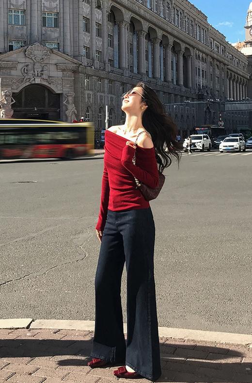 超正丹宁原色抗皱免熨原色微喇直筒牛仔裤 商品图8