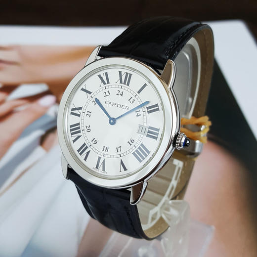 【95新】CARTIER 卡地亚W6700255石英机芯日期显示36MM（中性款）RONDE DE CARTIER系列精钢140326TJ15 商品图1