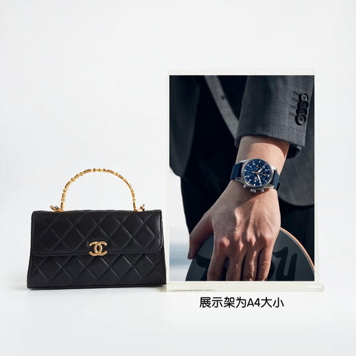 【95新】CHANEL香奈儿AP2946B0884294305 22B黑金羊皮珐琅手柄款单肩斜挎手提包女士230326AK25 商品图10