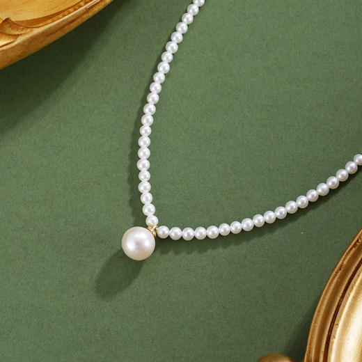 子佩集【珍爱永恒】银S925珍珠惜王妃项链【ZZXL047】吊球镀金2602 商品图0
