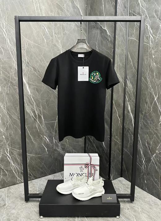 F032724夏季新款端丝光棉男女同款胸前徽标涂鸦logo短袖T恤 商品图3