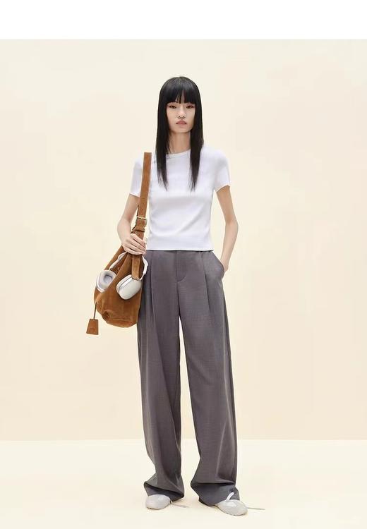 F0327113春夏氛围感糖果色系纯色舒适柔软圆领短袖T恤 商品图11