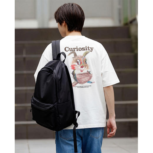 DRONKOO 2026 圆领左胸后幅彩色大兔子微阔短袖T恤 商品图4