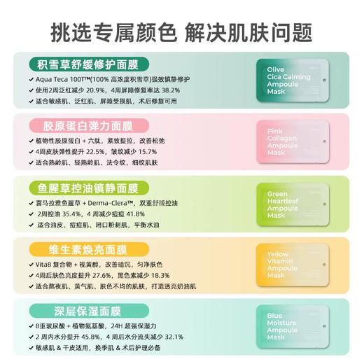 【跨境】韩国freemay积雪草舒缓安瓶面膜27ml*10片/盒（效期：2027/09） 商品图1