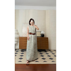 万物生长 苎麻莱赛混纺 超轻盈H型one-piece背心连衣裙 巨显白的粉绿色 南法度假和日常通勤都可