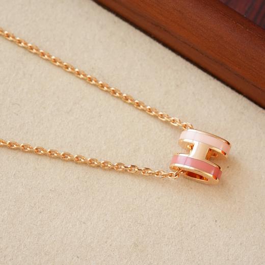 HD2爱马仕 Hermes Mini Pop H Rocabar 拼色迷你珐琅项链 商品图3