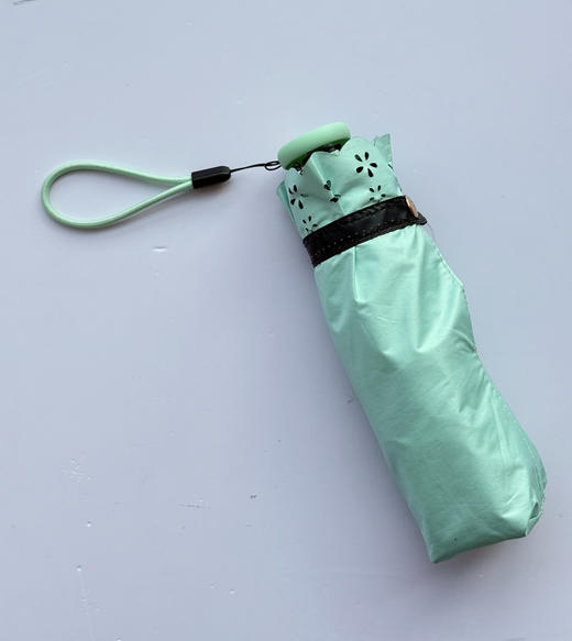 黑胶手工晴雨伞  纯手工制作 设计师原创手绘款 0透光持久防晒，UPF＞50+ 0渗透一甩即干晴雨兼用 伞身轻量又抗风 商品图2