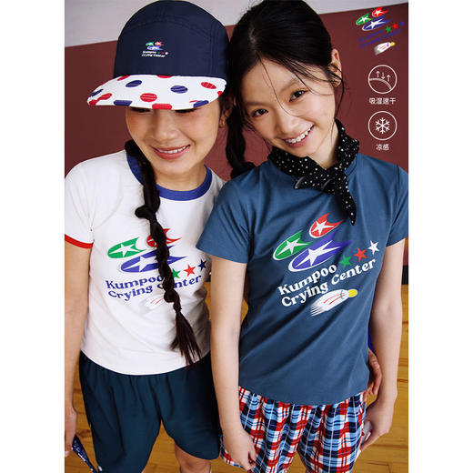 CryingCenterx薰风凉感速干复古运动羽毛球休闲后背logo短袖男女 商品图3