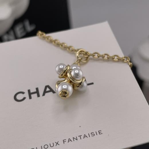 HD15 香奈儿 堆叠杠铃珠双坠项链 商品图3