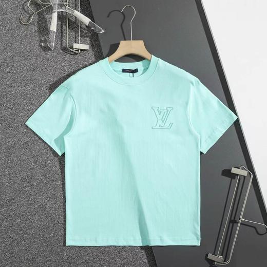 F032703早春新款男女同款纯棉双纱水洗面料绣花标识短袖T恤 商品图6