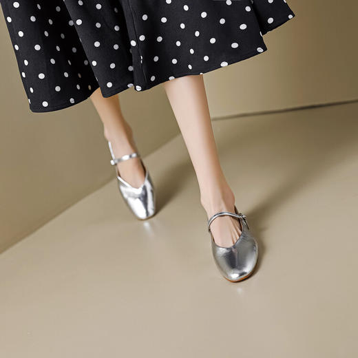 （老板自留）火桐hooton 平底1cm小羊皮玛丽珍单鞋 商品图2