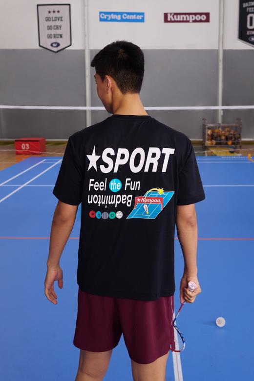 CryingCenterxkumpoo薰风联名2.0速干复古运动羽毛球休闲男生短袖 商品图4