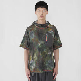 ROA x and wander printed houdie T 联名款山脉迷彩印花连帽T恤