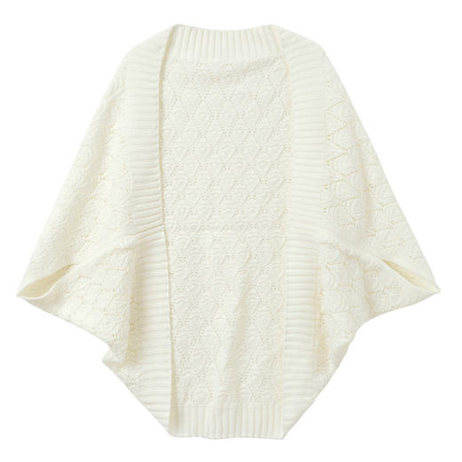 三彩2026新款镂空针织披肩复古优雅气质约会出游旅行旗袍外搭茶会 商品图4