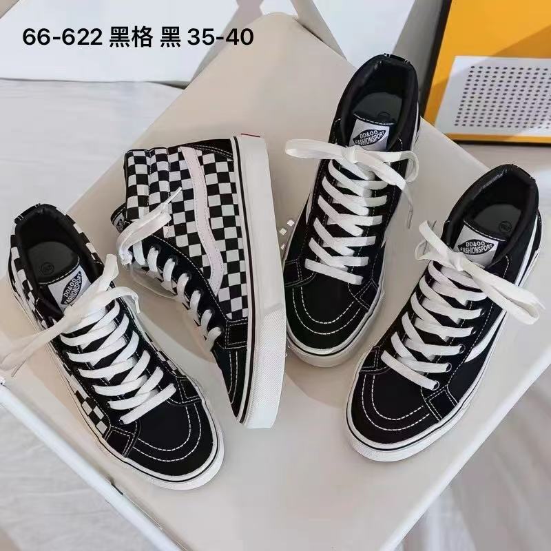 【HF】无忧购“清仓福利”（55/2件）中帮韩版帆布鞋女系带厚底平跟百搭休闲板鞋66-622/67-002（截单后3-5天发货)