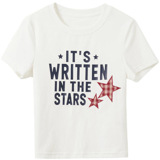 三彩独醒2026夏季新款字母印花T恤甜酷短款修身圆领套头衫上衣F 商品图4