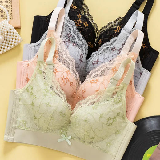 【69.9元3件，单拍不发】芬腾花瓣蕾丝调整型内衣，创新无钢圈设计，塑出自然优美胸型 商品图1
