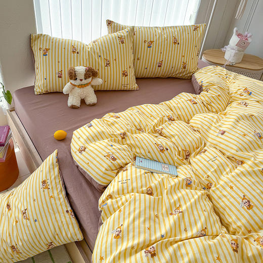 萌可兔 春夏款小布袋四件套 ins风 超柔古法水洗仿云感棉 A类母婴级 10款可选 商品图11