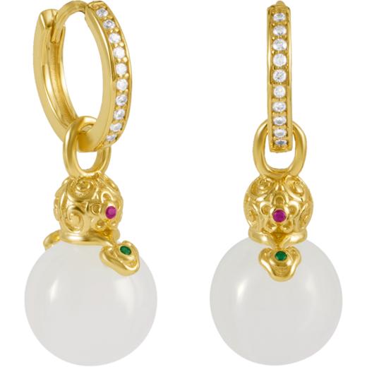 【宫里上新】福禄双全 和田玉耳饰 商品图6