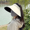 情官网189！露丝同款情侣款加大帽檐可折叠防晒帽 UPF50+防紫外线太阳帽无痕全遮光空顶防晒帽 商品缩略图5