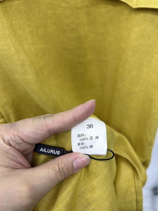 原单100%亚麻长连衣裙 商品图4